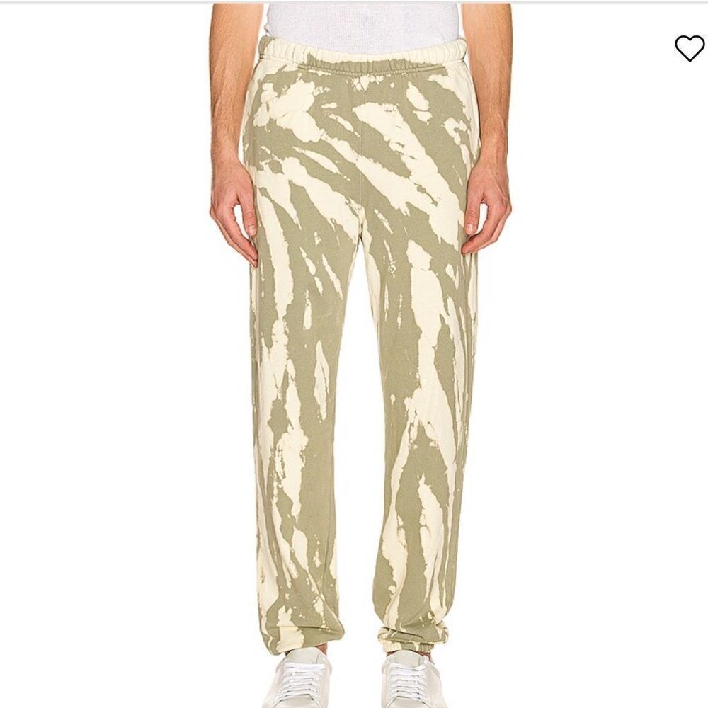 NWT LES TIEN Classic Sweatpant Sage & Butter Tie Dye XS